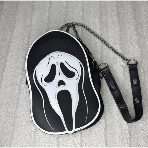 Scream Ghost Face Crossbody Purse Bag Fun World Spirit Halloween Spooky Black - Picture 1 of 13